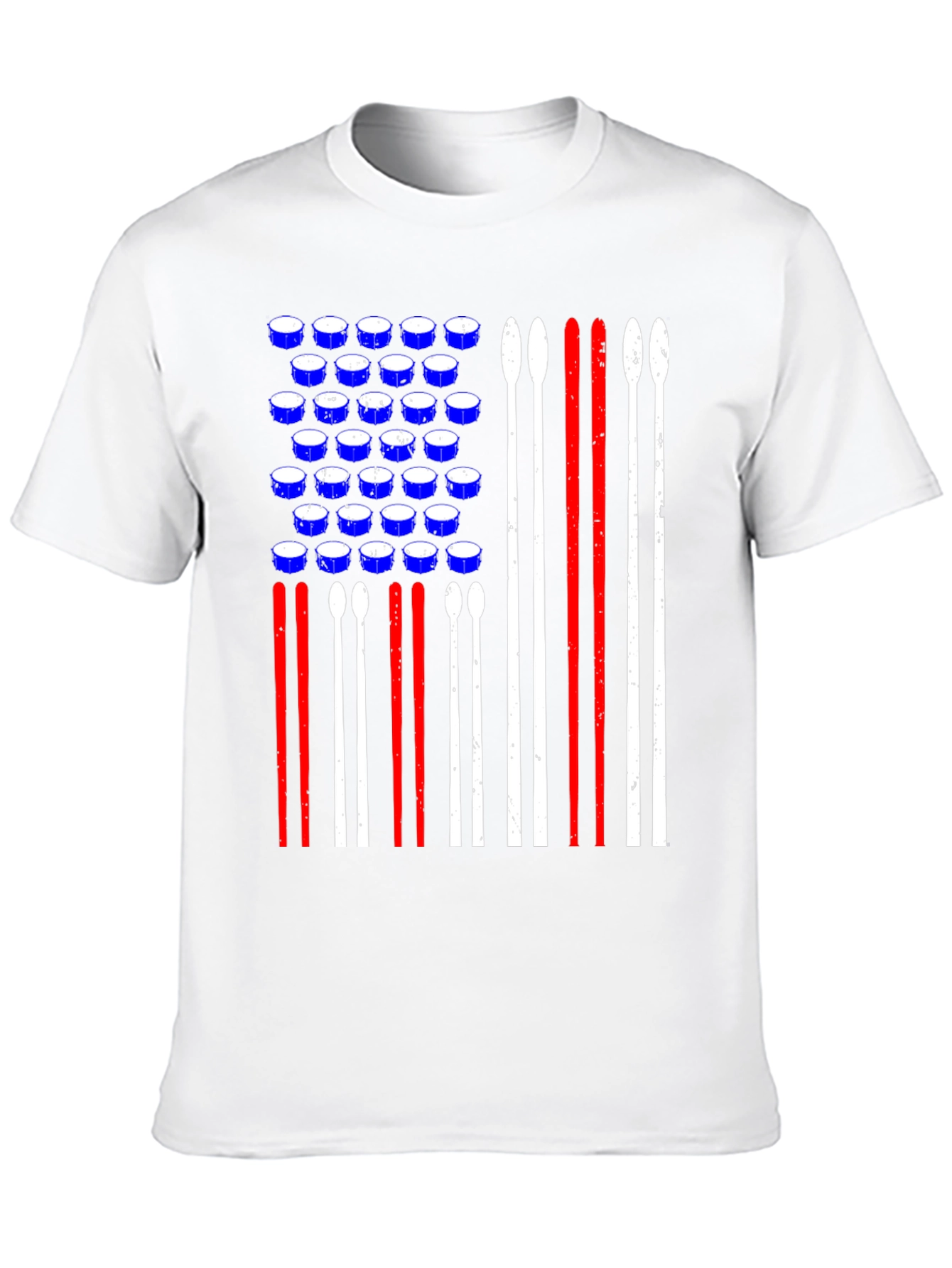 Drum Set American Flag Graphic Tee