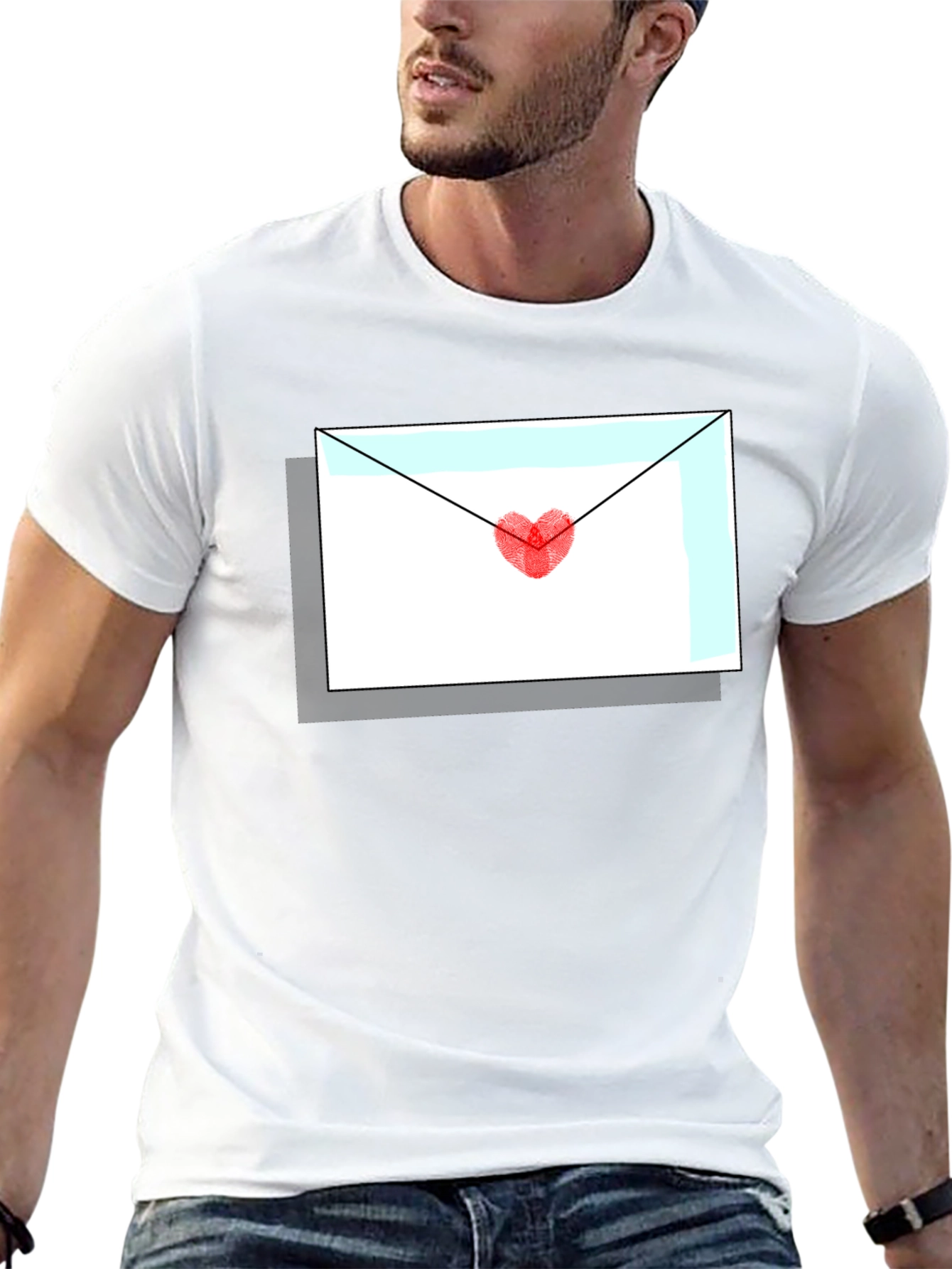 Love Letter Graphic Tee - Heart Envelope T-Shirt