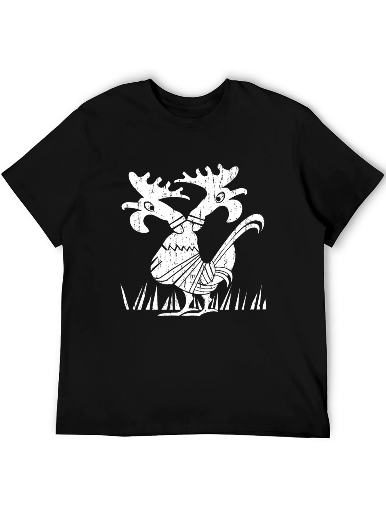 Moose Rooster Graphic Tee - Quirky Humor Shirt