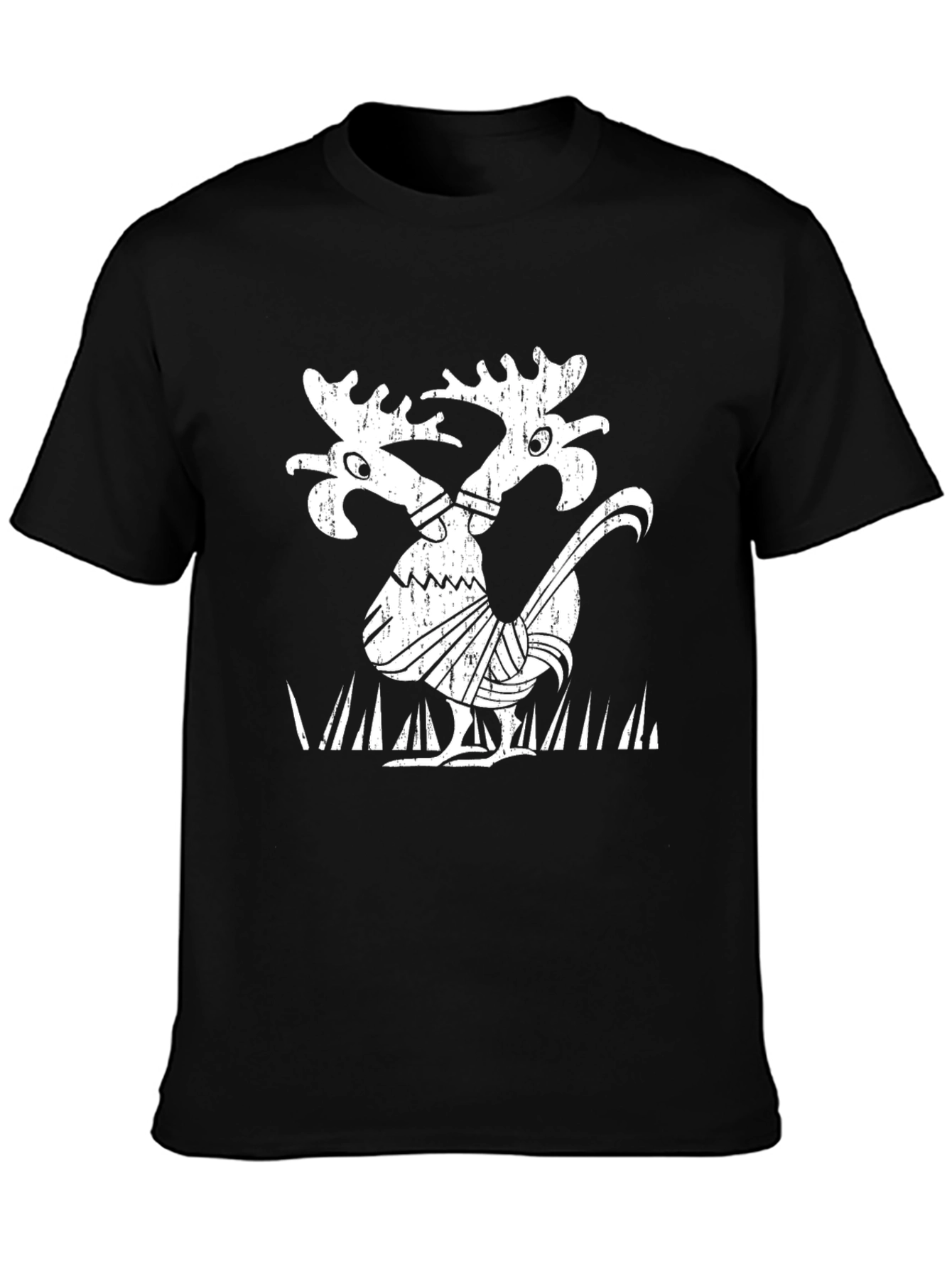 Moose Rooster Graphic Tee - Quirky Humor Shirt