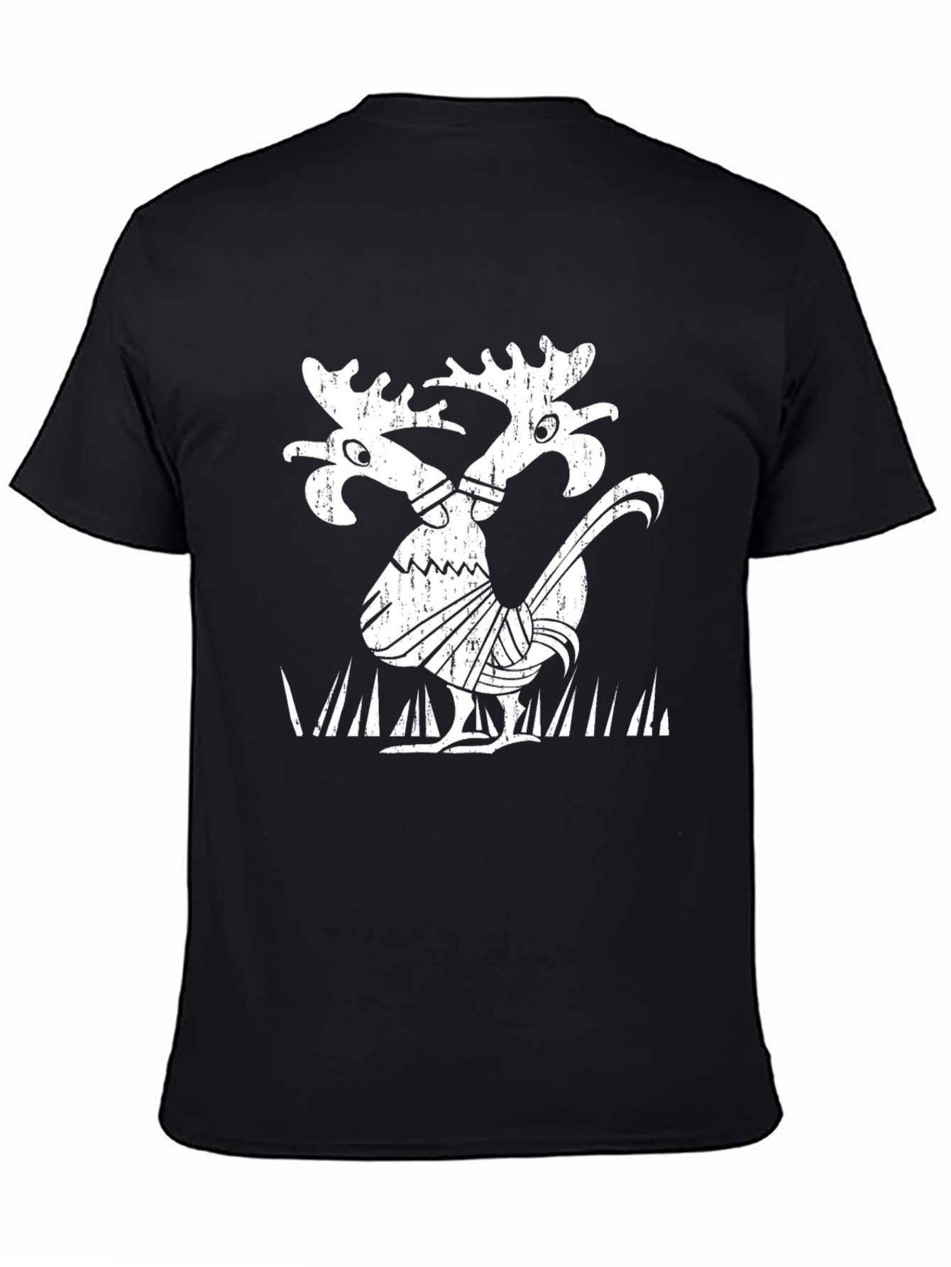 Moose Rooster Graphic Tee - Quirky Humor Shirt