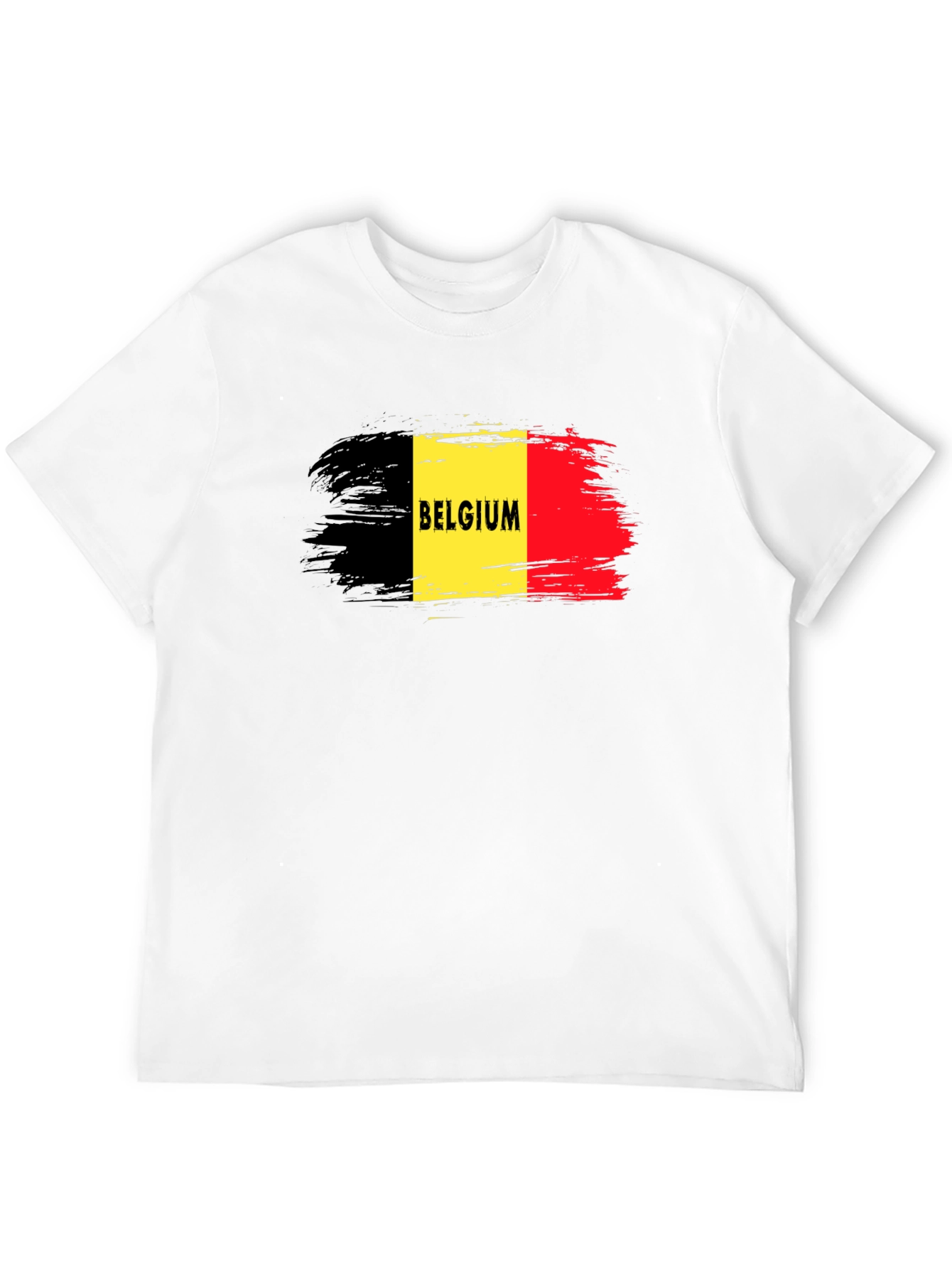 Belgium Flag T-Shirt - Black Graphic Tee