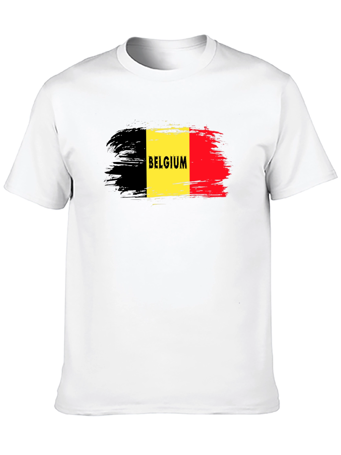 Belgium Flag T-Shirt - Black Graphic Tee