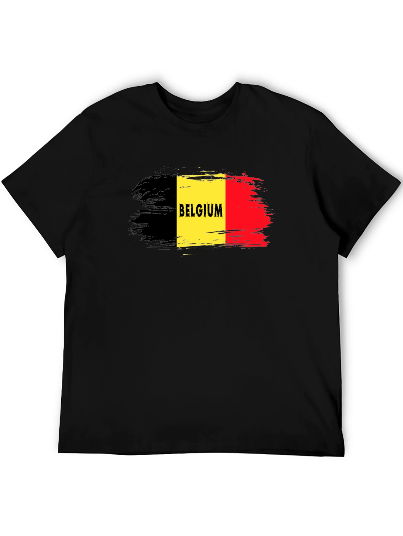 Belgium Flag T-Shirt - Black Graphic Tee