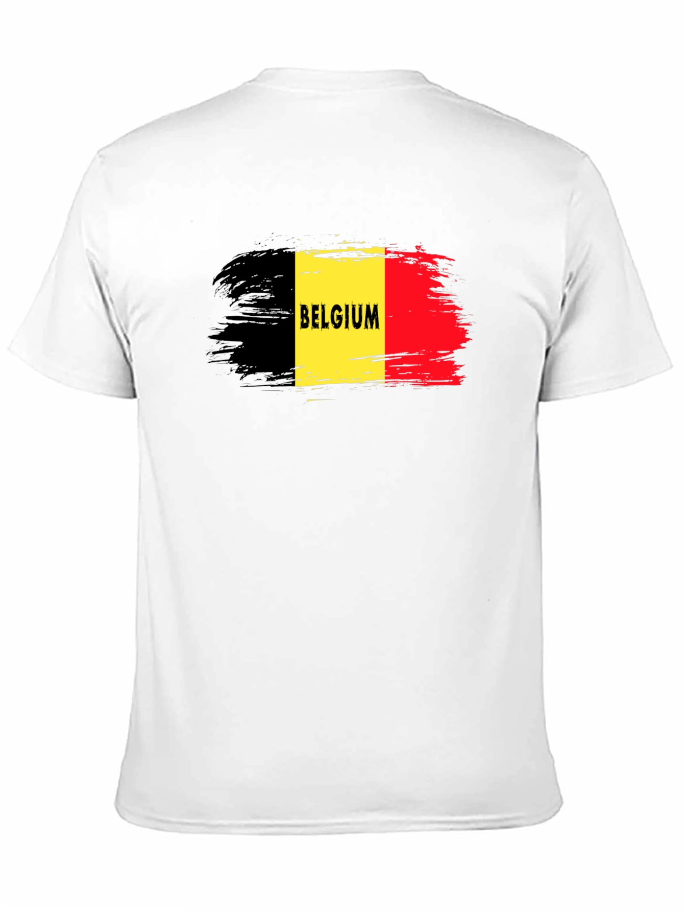 Belgium Flag T-Shirt - Black Graphic Tee
