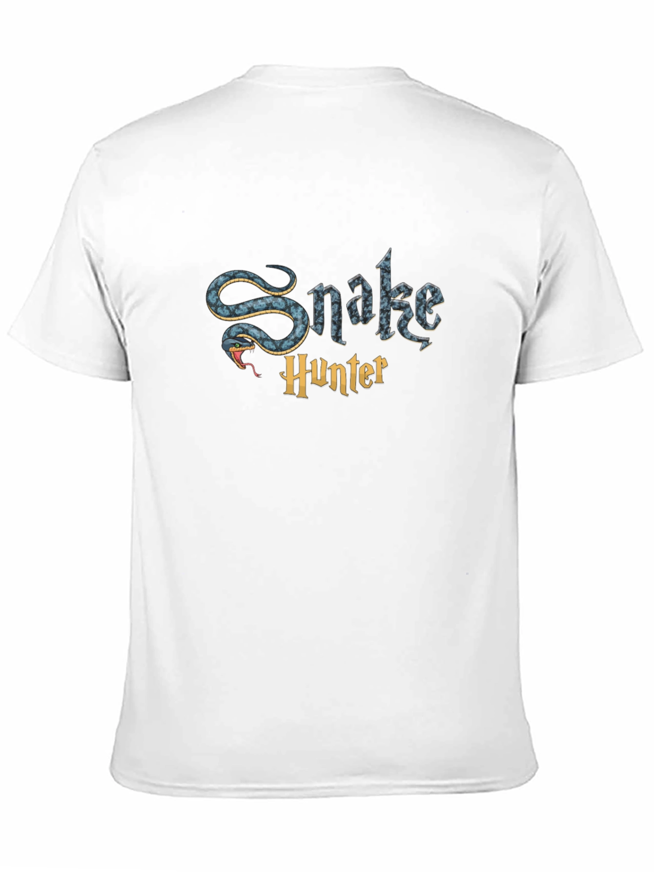 Snake Hunter Graphic Tee - Mens Black Cotton T-Shirt