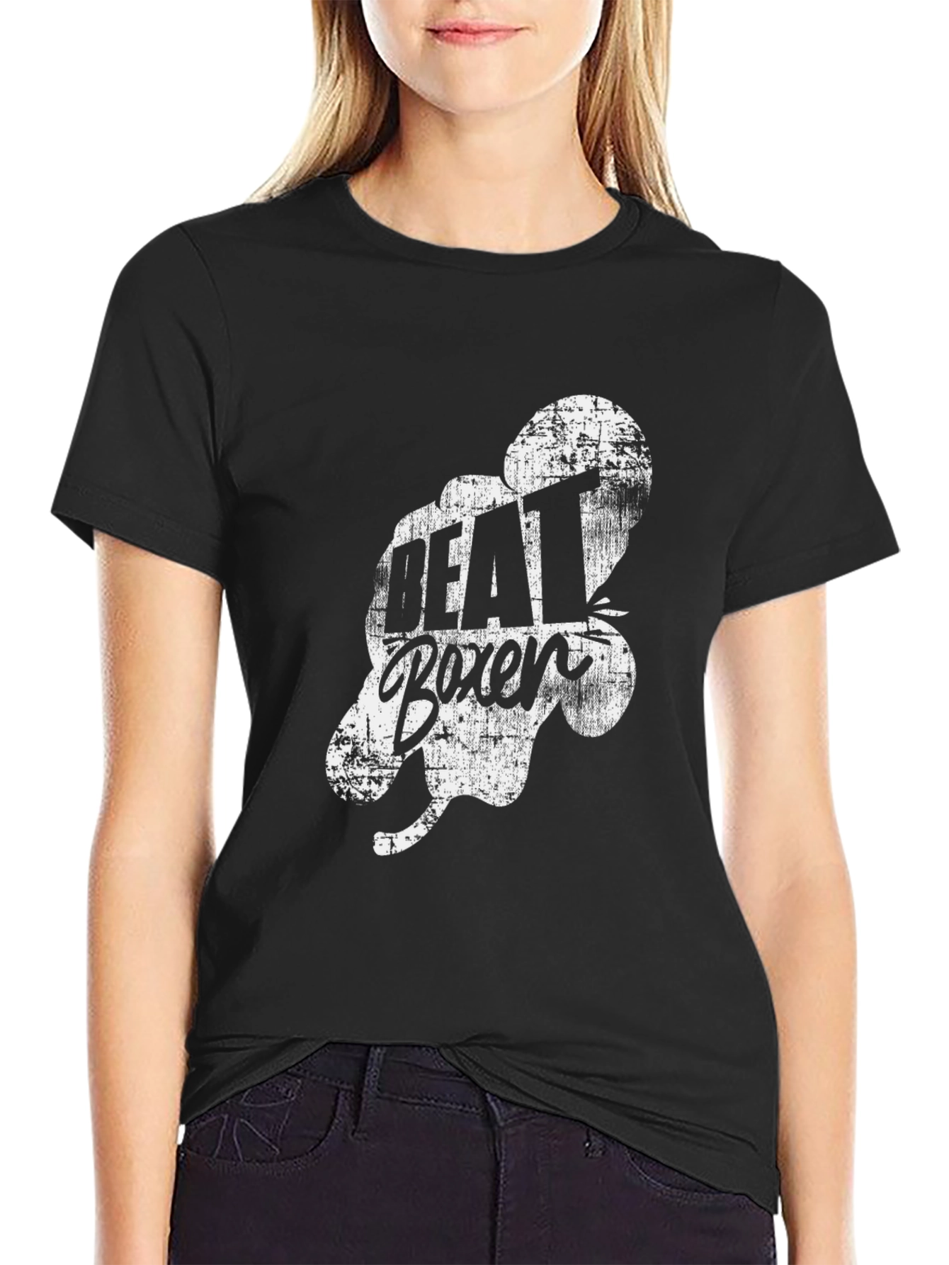 Beat Boxer Distressed Graphic T-Shirt