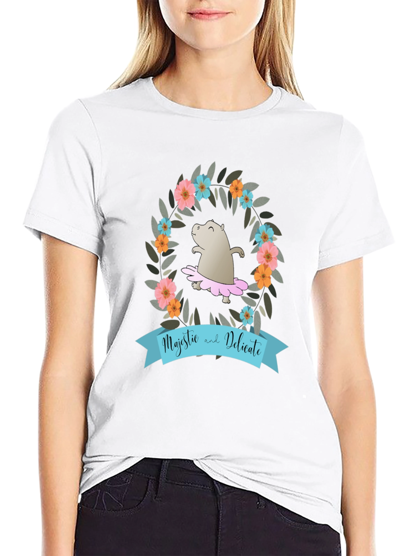 Majestic & Delicate Hippo Tee