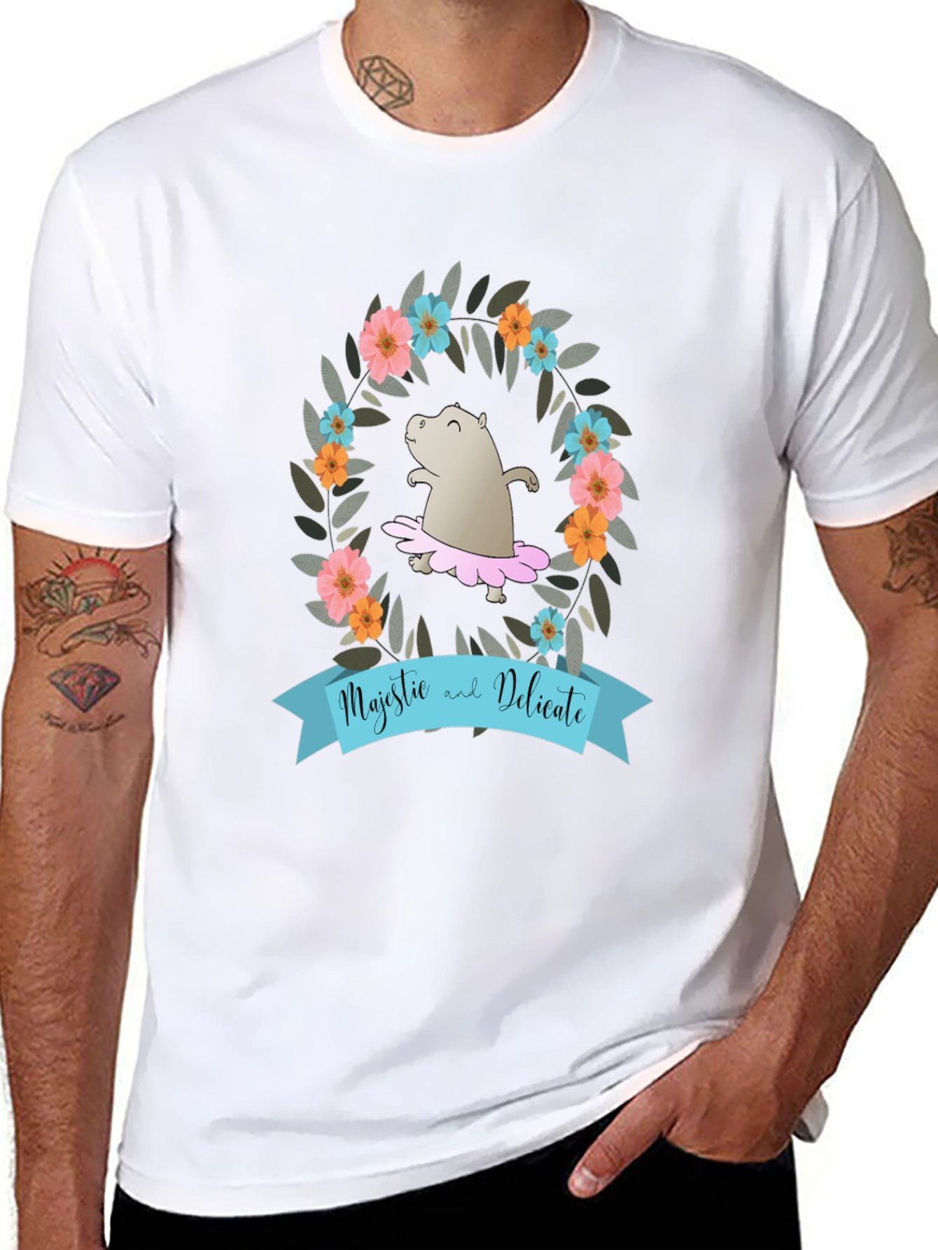 Majestic & Delicate Hippo Tee