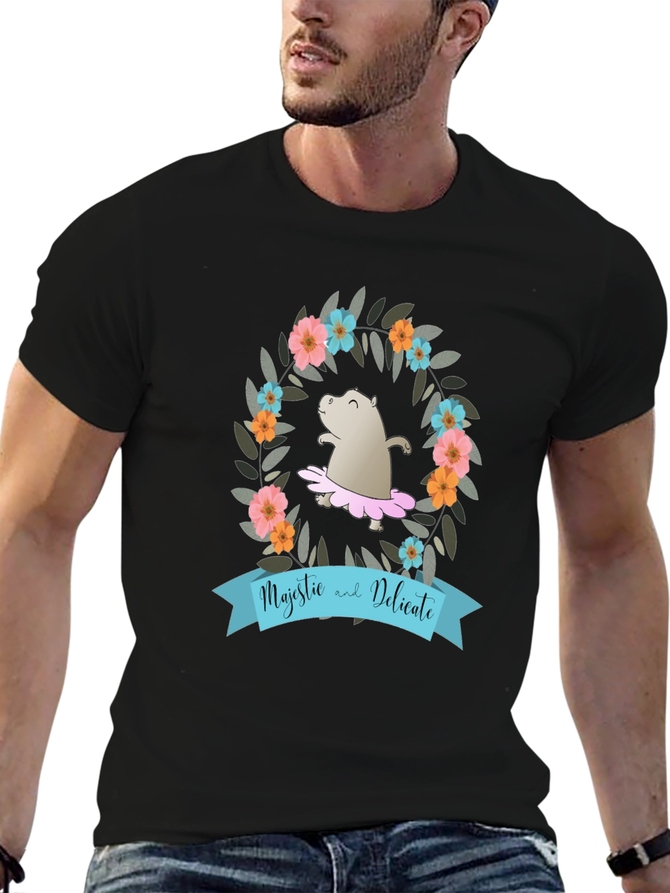 Majestic & Delicate Hippo Tee