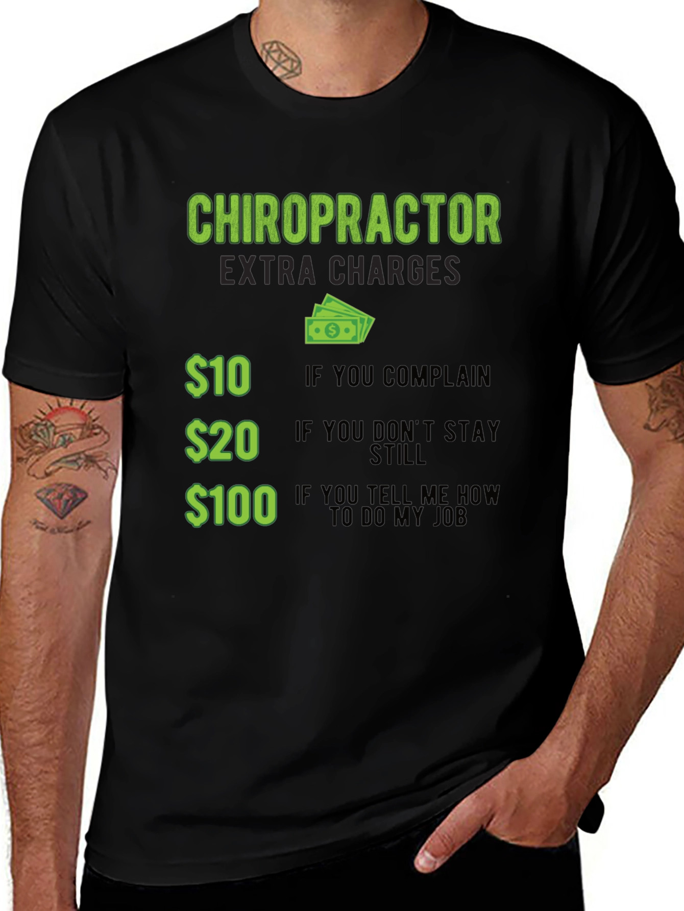 Chiropractor Extra Charges Graphic T-Shirt