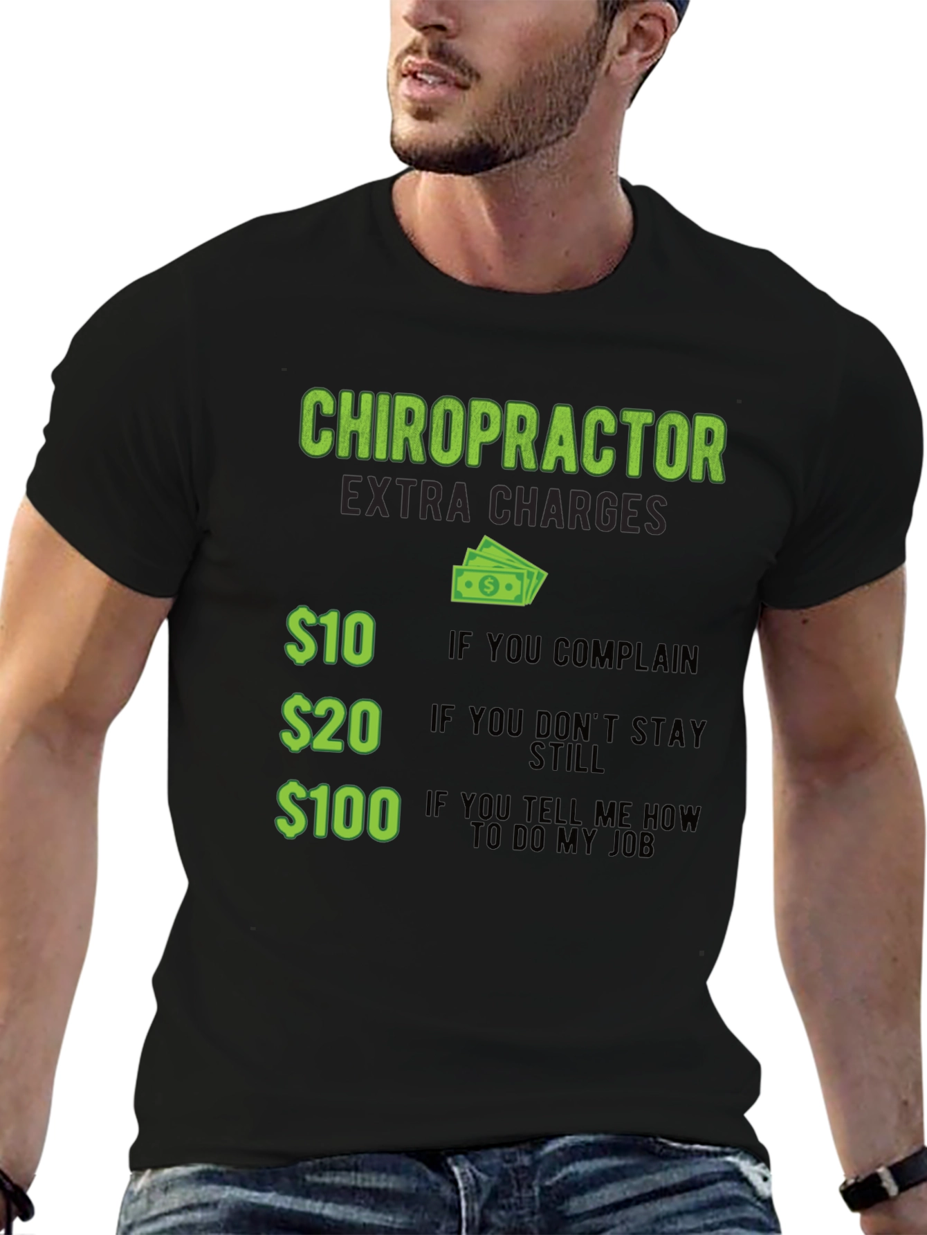 Chiropractor Extra Charges Graphic T-Shirt