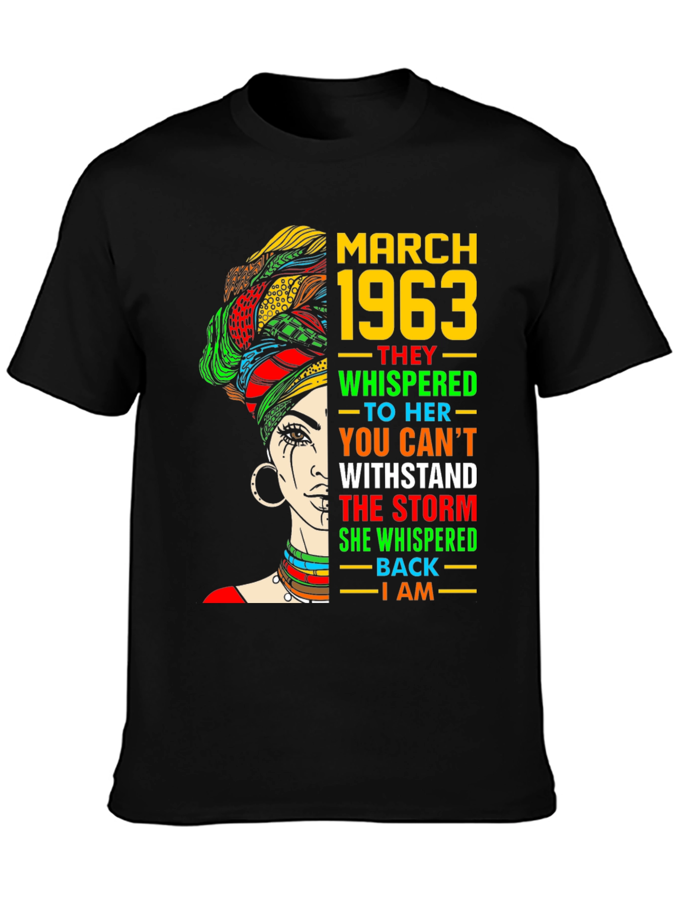 March 1963 Womens T-Shirt - Empowered Statement