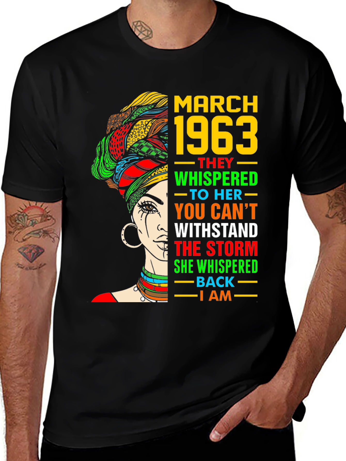 March 1963 Womens T-Shirt - Empowered Statement
