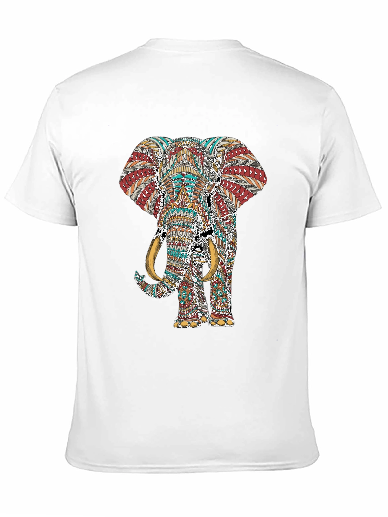 Elephant Graphic Print Black T-Shirt