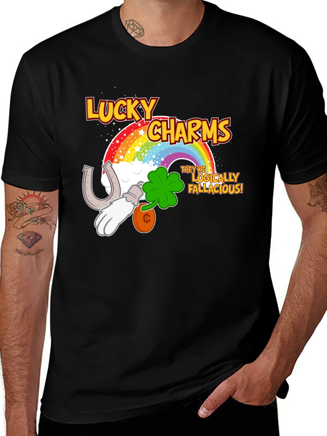 Lucky Charms Logically Fallacious Mens T-Shirt