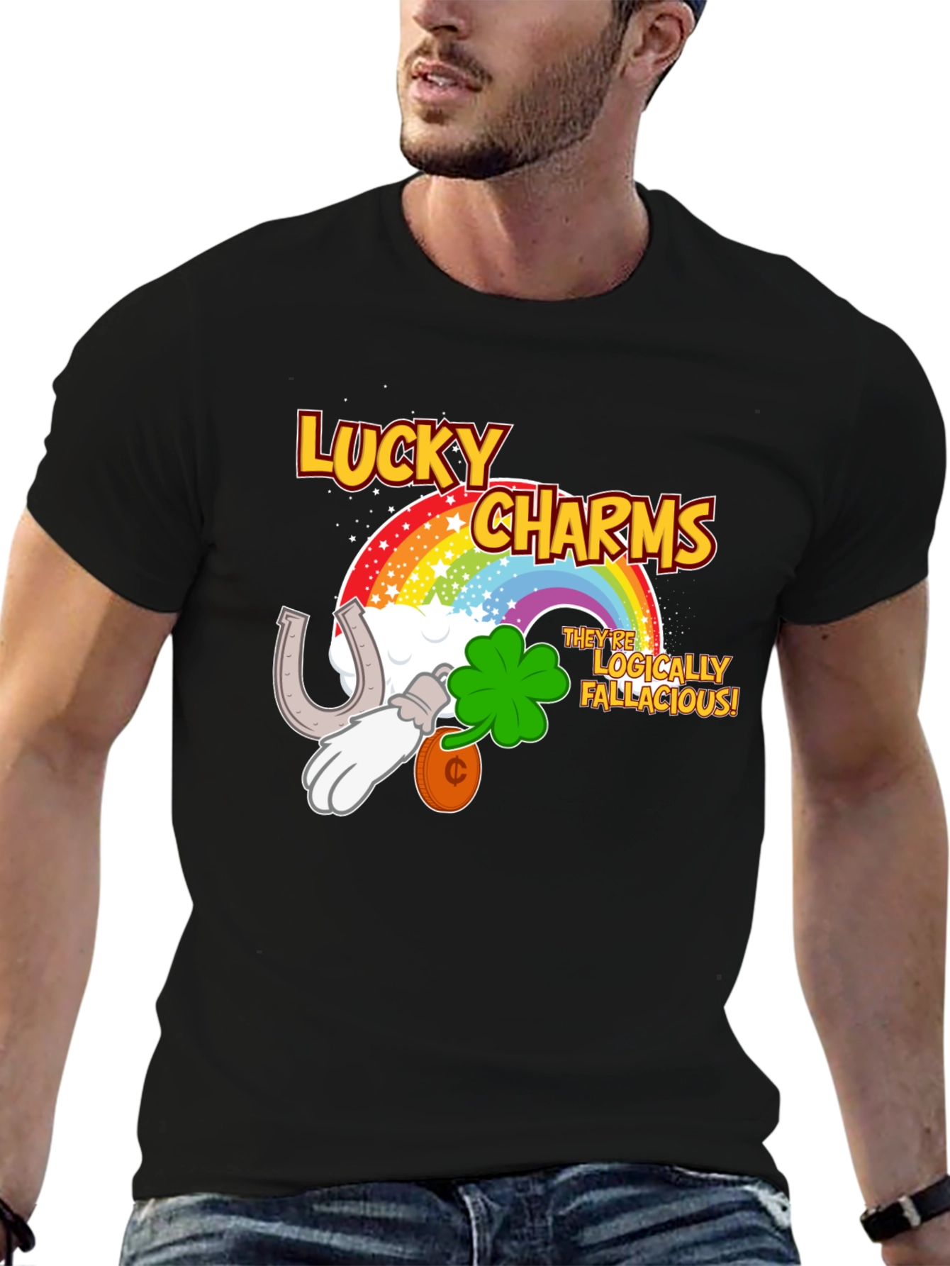 Lucky Charms Logically Fallacious Mens T-Shirt