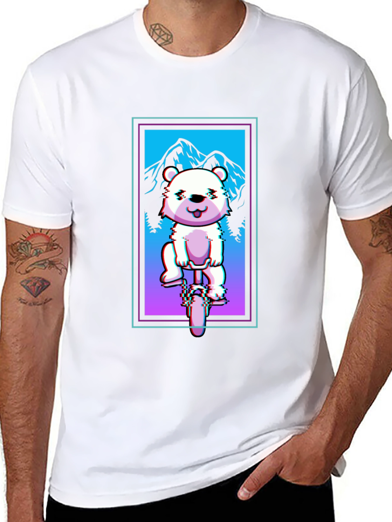 Bear on Bike Graphic Tee