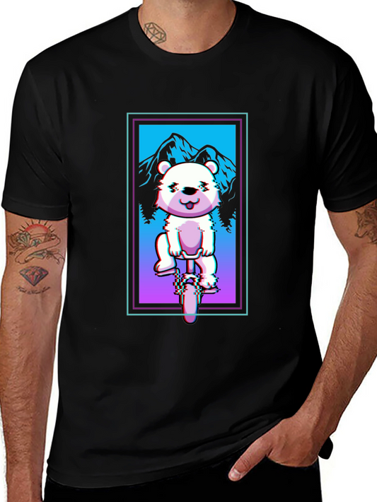 Bear on Bike Graphic Tee