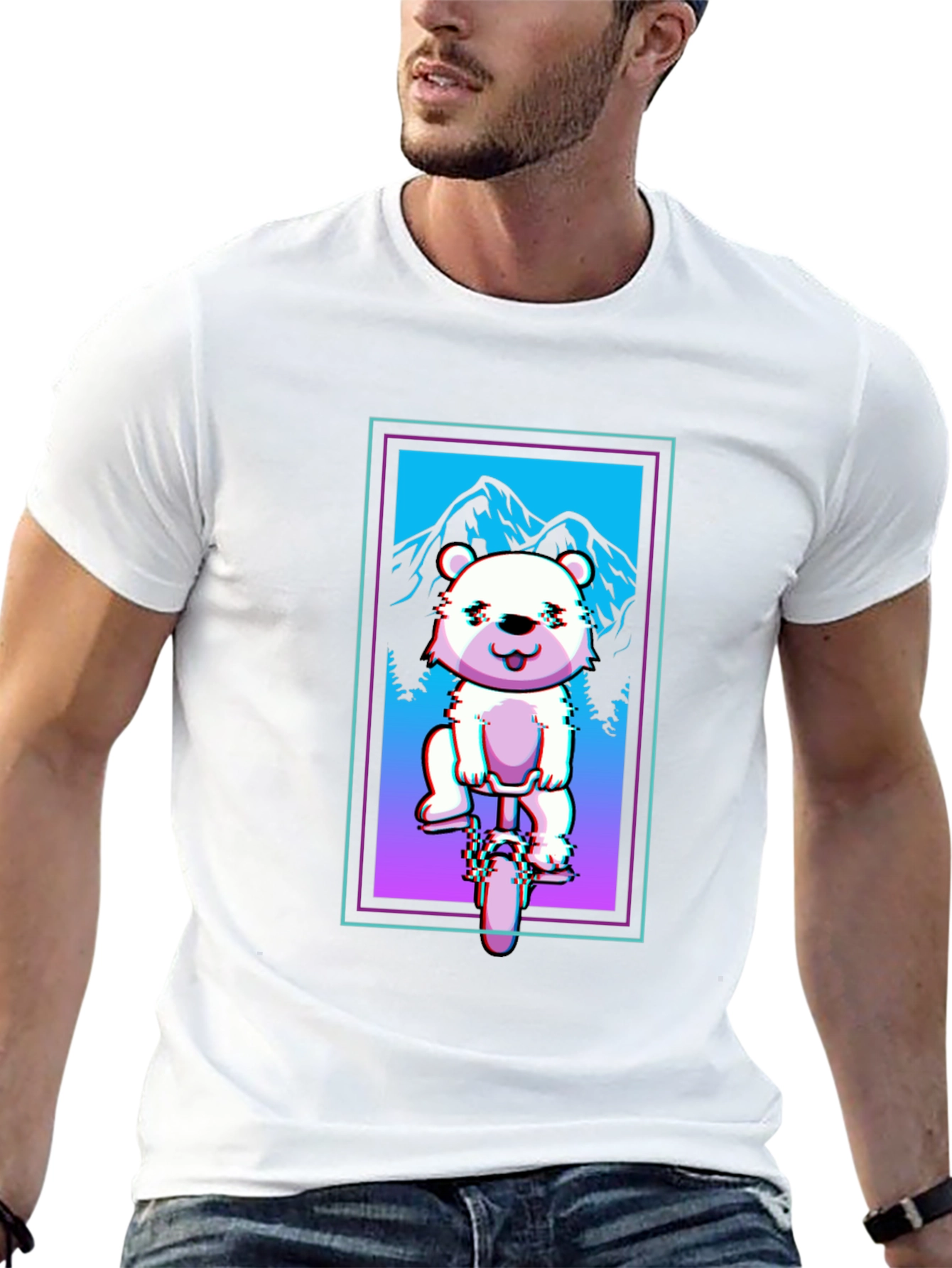 Bear on Bike Graphic Tee