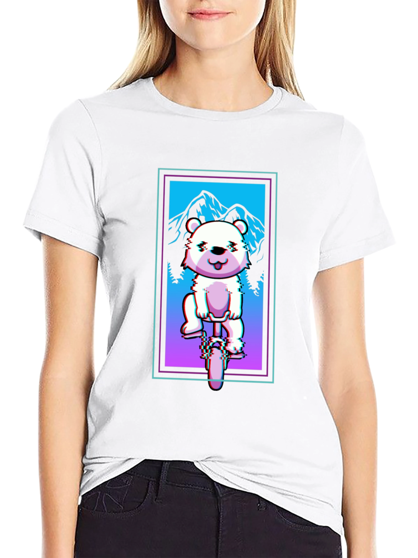 Bear on Bike Graphic Tee