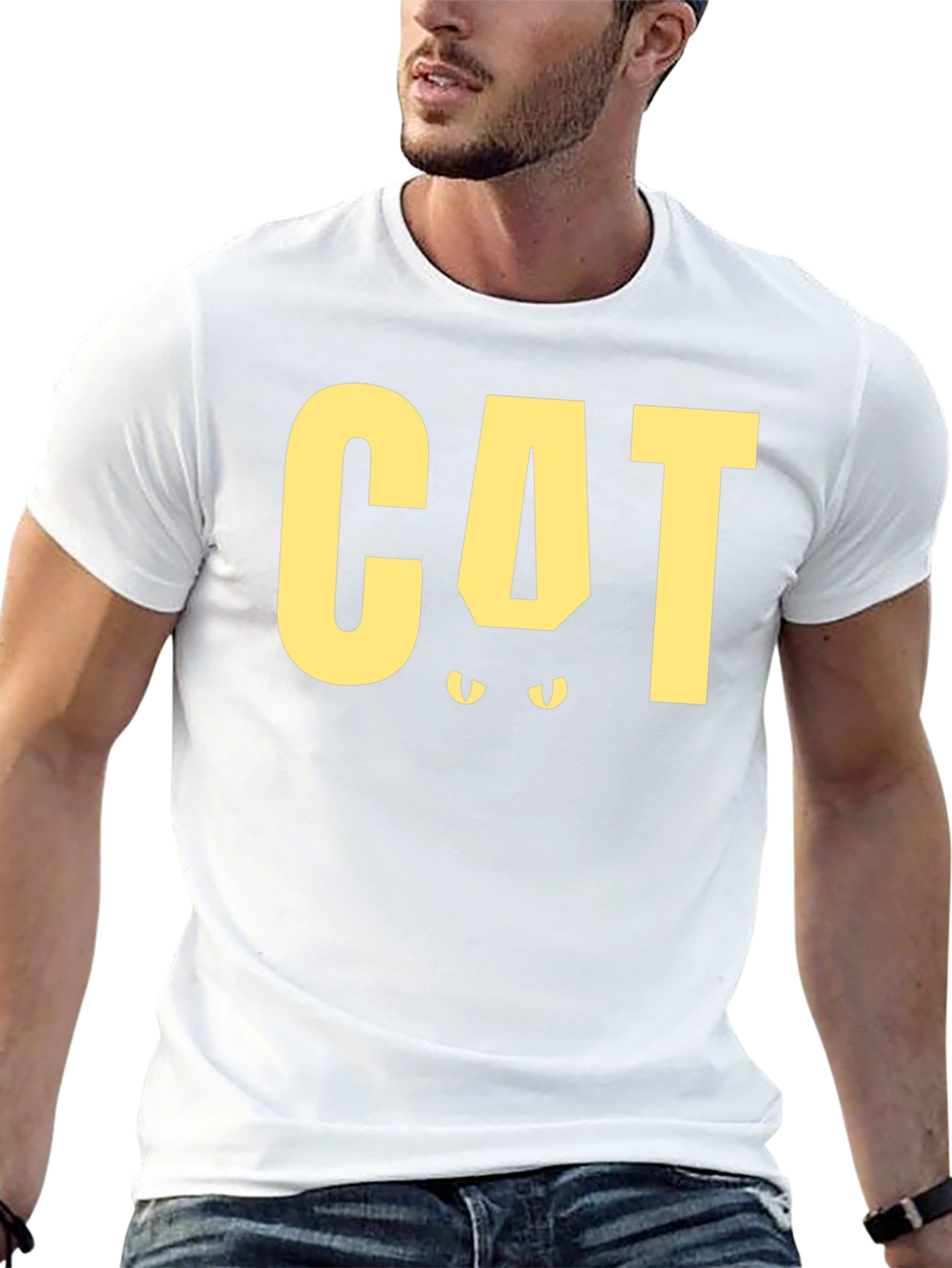 Cool Cat Graphic Tee - Black Cotton