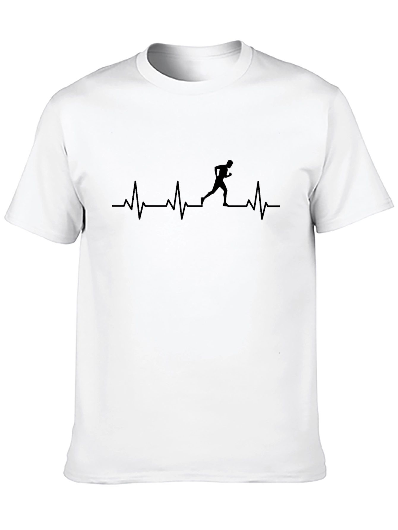 Runner Heartbeat Graphic Tee - Black