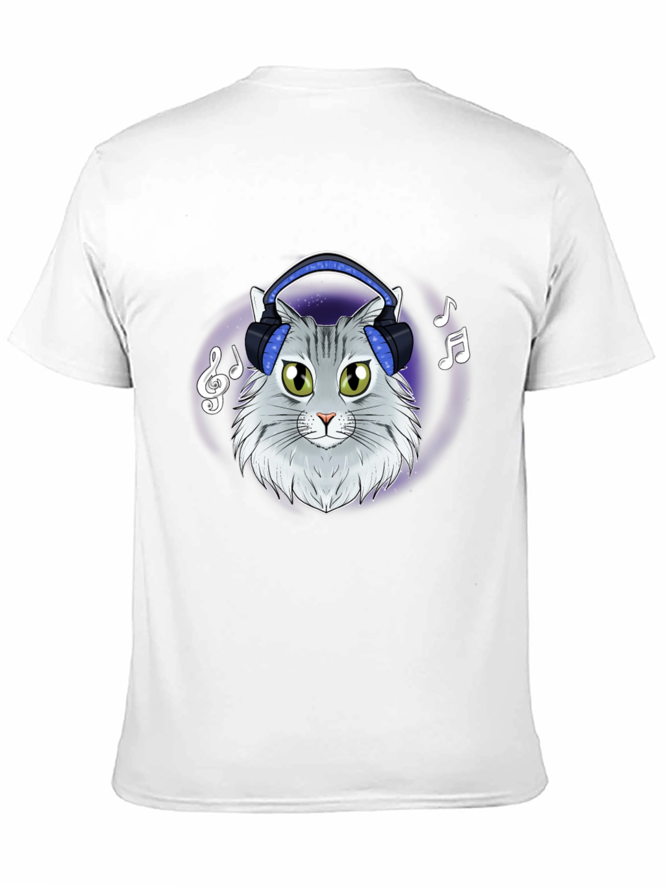 Cat DJ T-Shirt - Cool Feline Headphones Music Tee