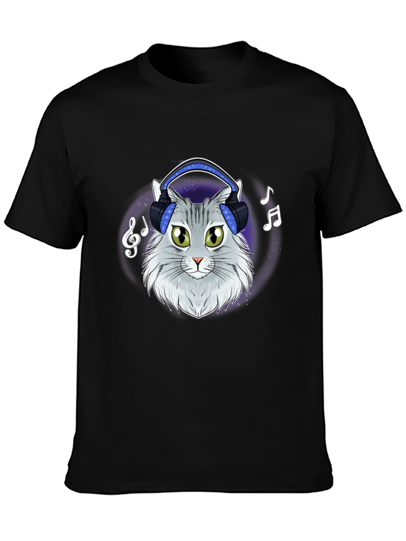 Cat DJ T-Shirt - Cool Feline Headphones Music Tee