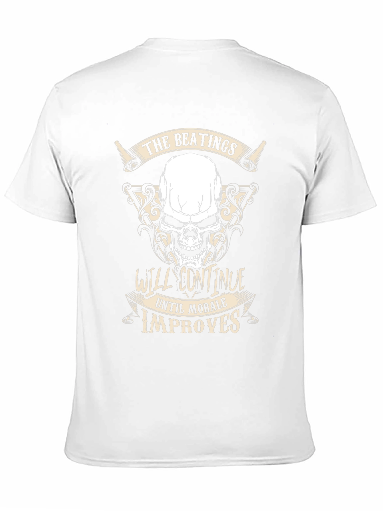 The Beatings Will Continue Skull T-Shirt