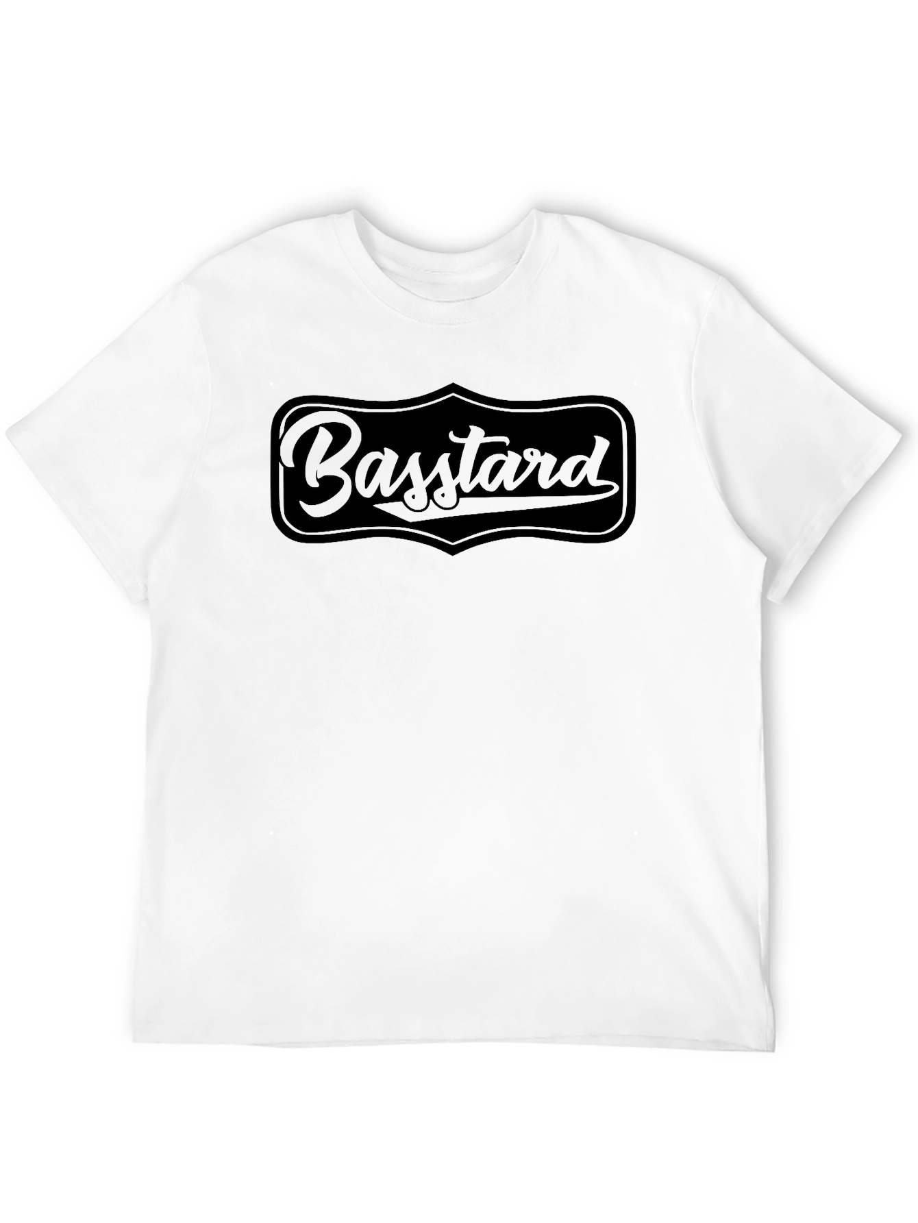Bass-tard Black Graphic T-Shirt - Unique Design