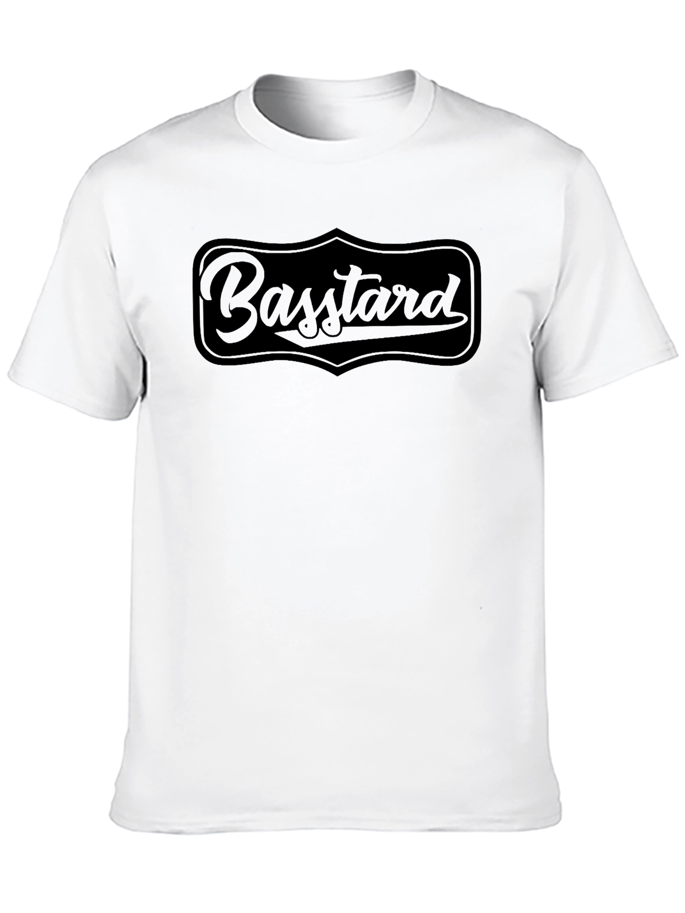 Bass-tard Black Graphic T-Shirt - Unique Design