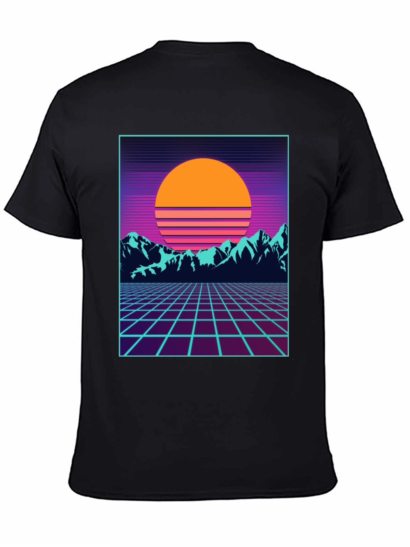 Retro Sunset Grid T-Shirt