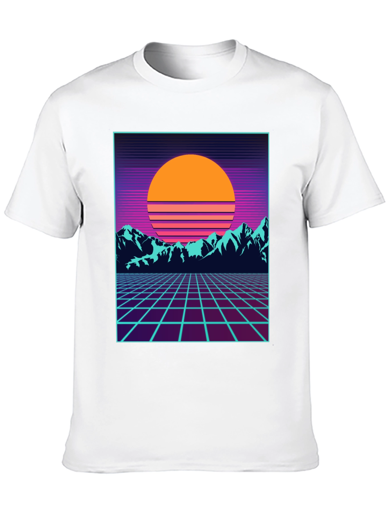 Retro Sunset Grid T-Shirt