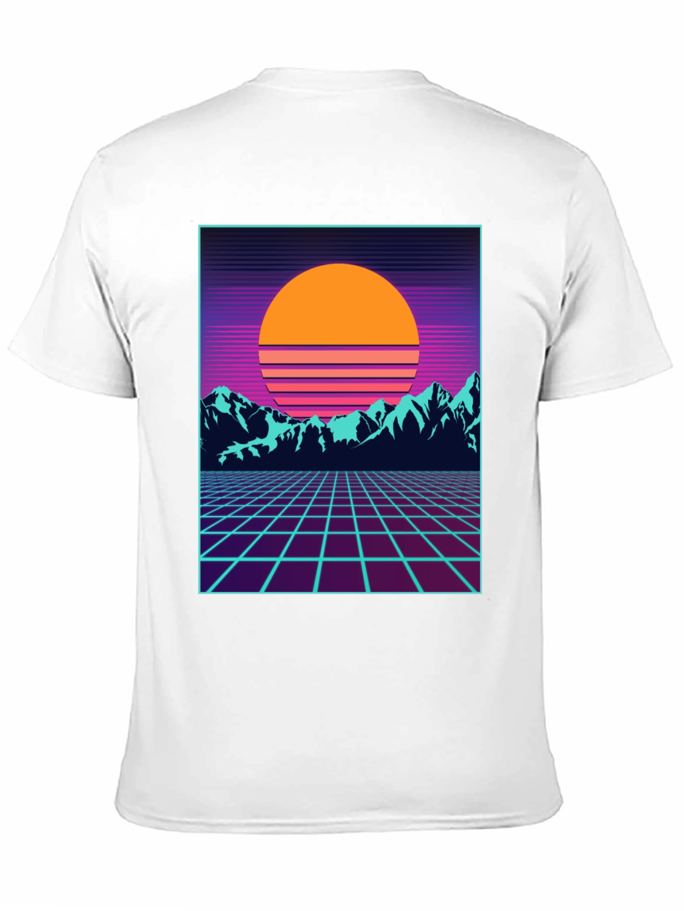 Retro Sunset Grid T-Shirt