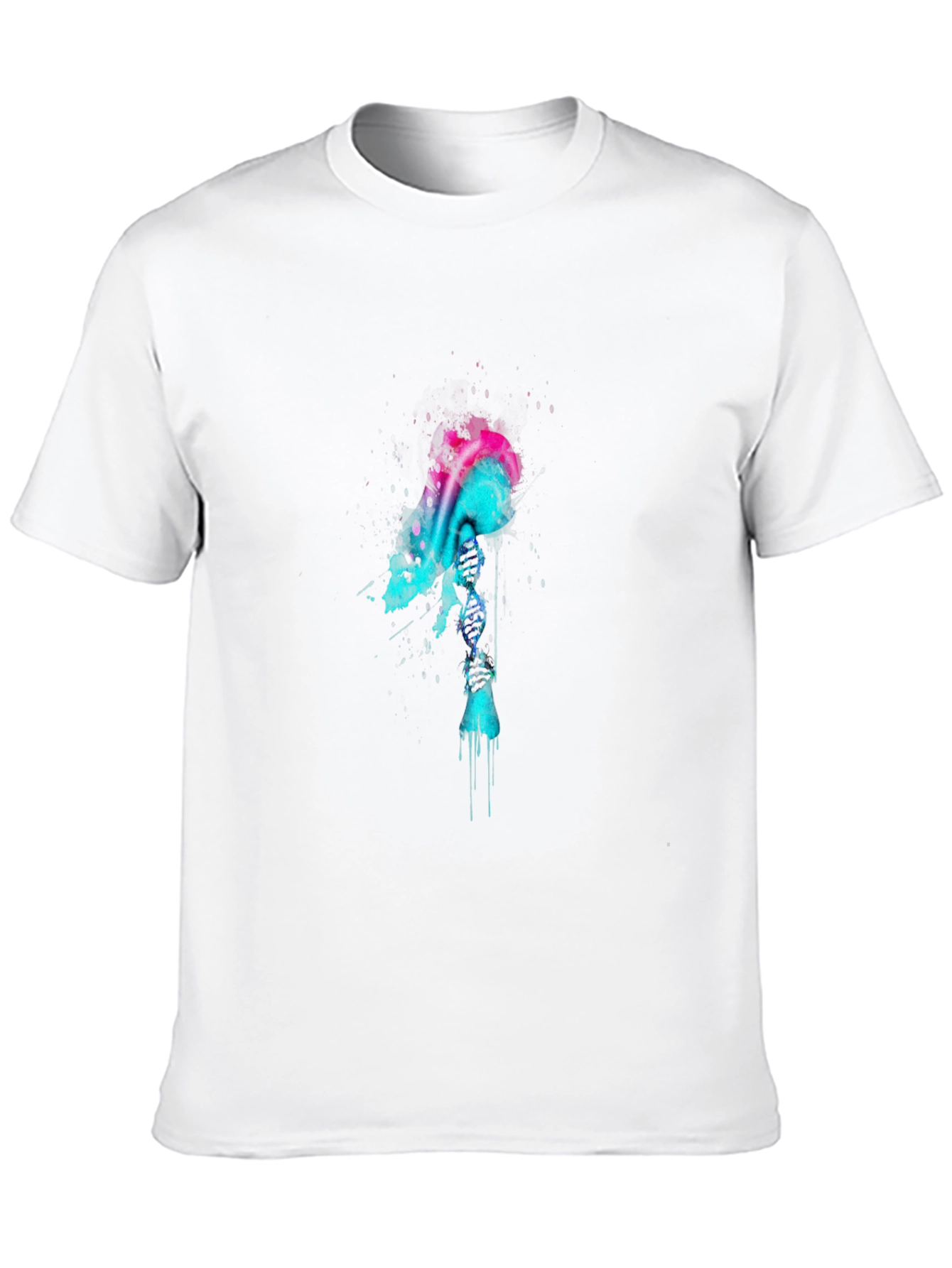 Abstract Skull Graphic T-Shirt - Mens Black Tee