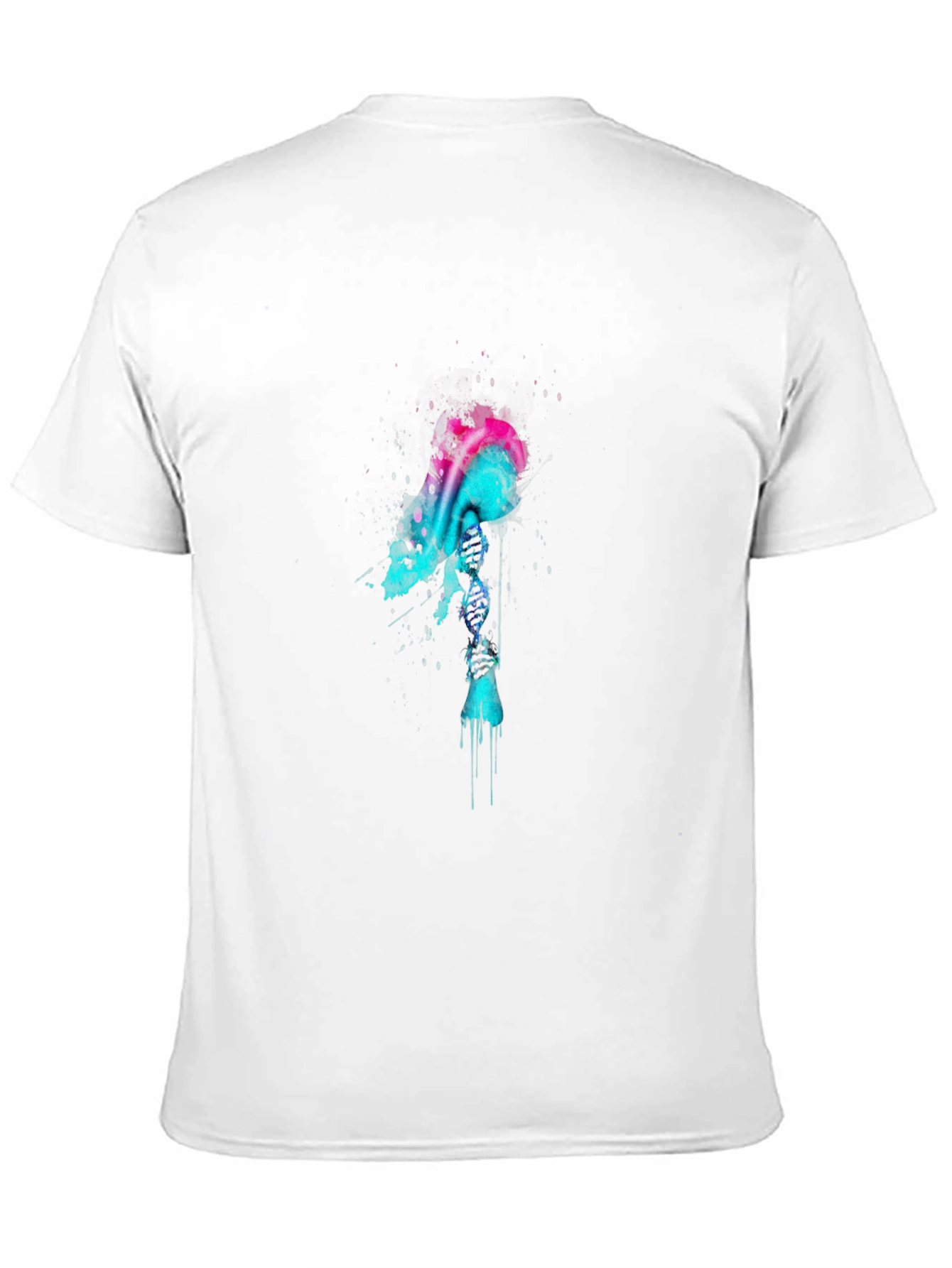 Abstract Skull Graphic T-Shirt - Mens Black Tee