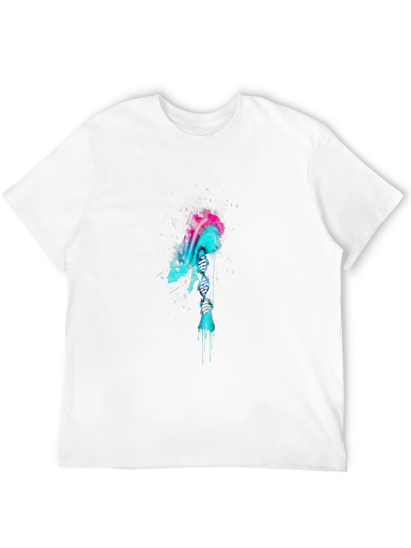 Abstract Skull Graphic T-Shirt - Mens Black Tee