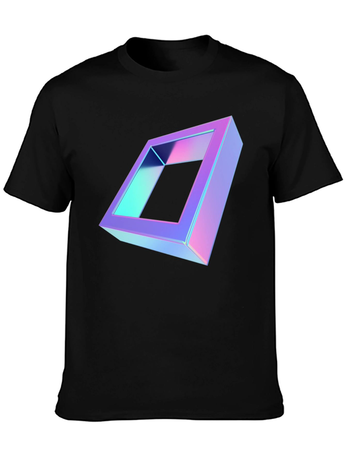 Geometric Illusion Black T-Shirt