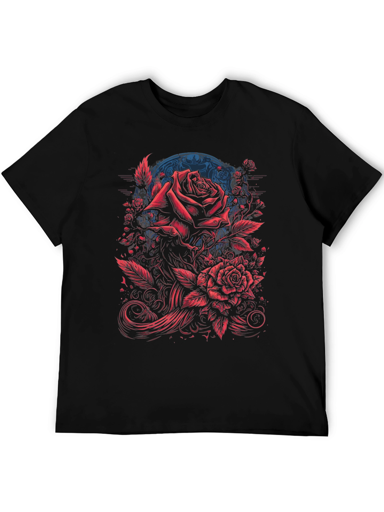 Rose Graphic Black T-Shirt