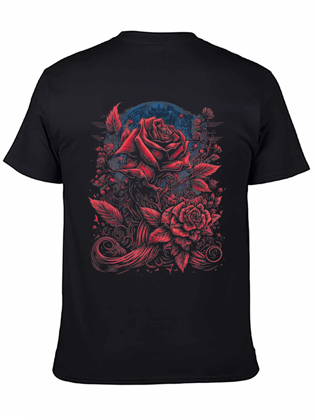 Rose Graphic Black T-Shirt