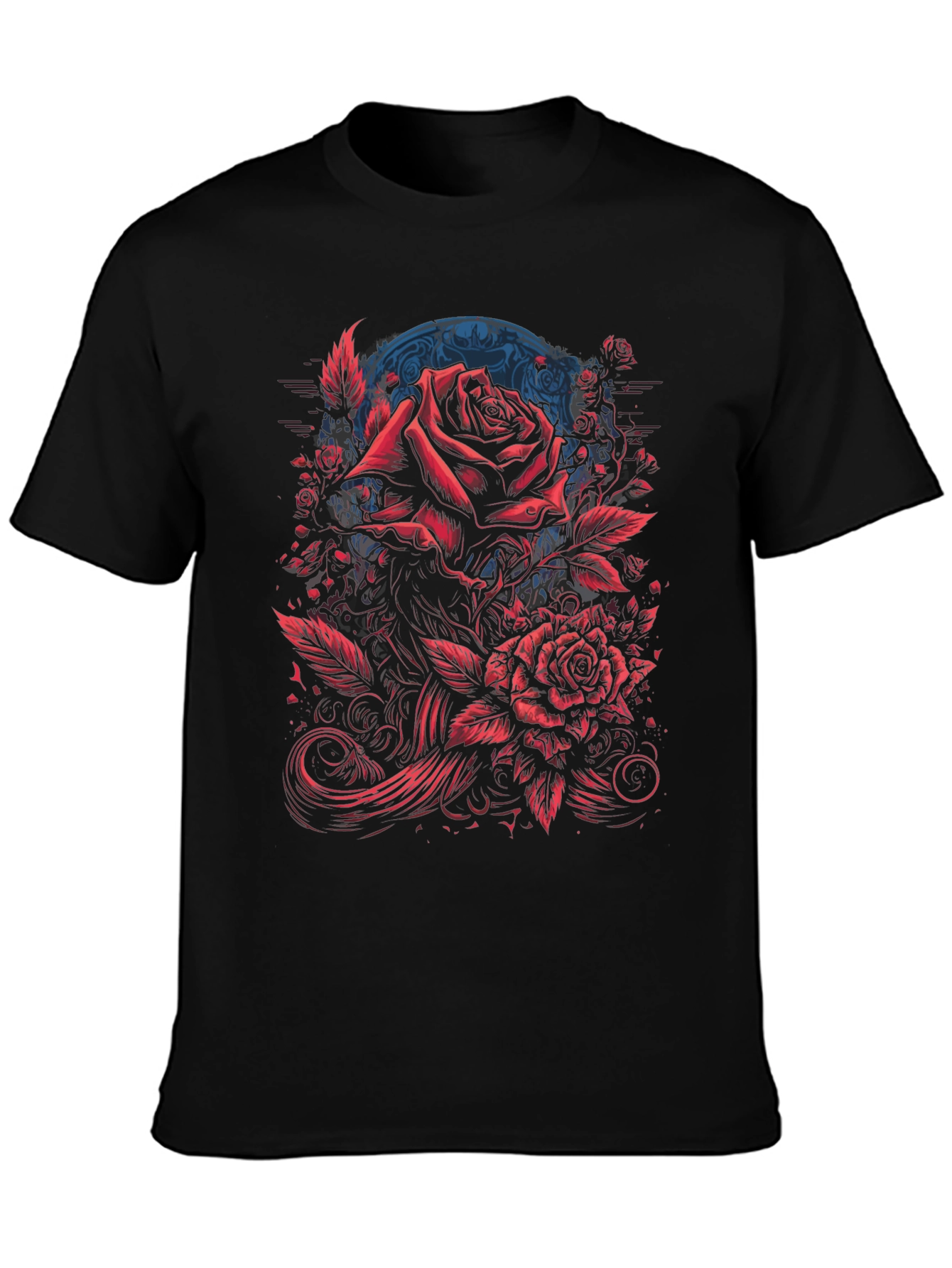 Rose Graphic Black T-Shirt