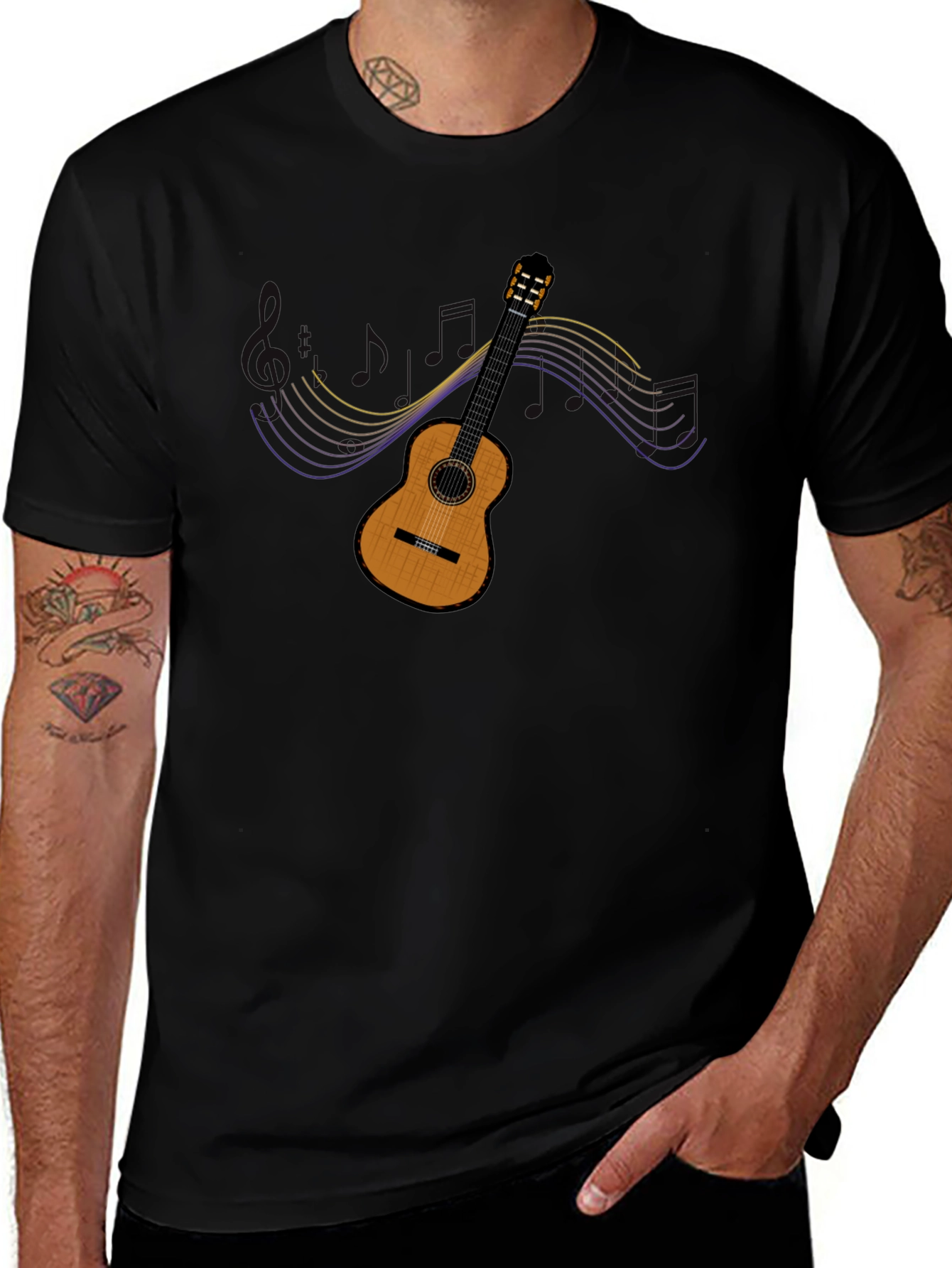 Guitar Music T-Shirt - Classic Style