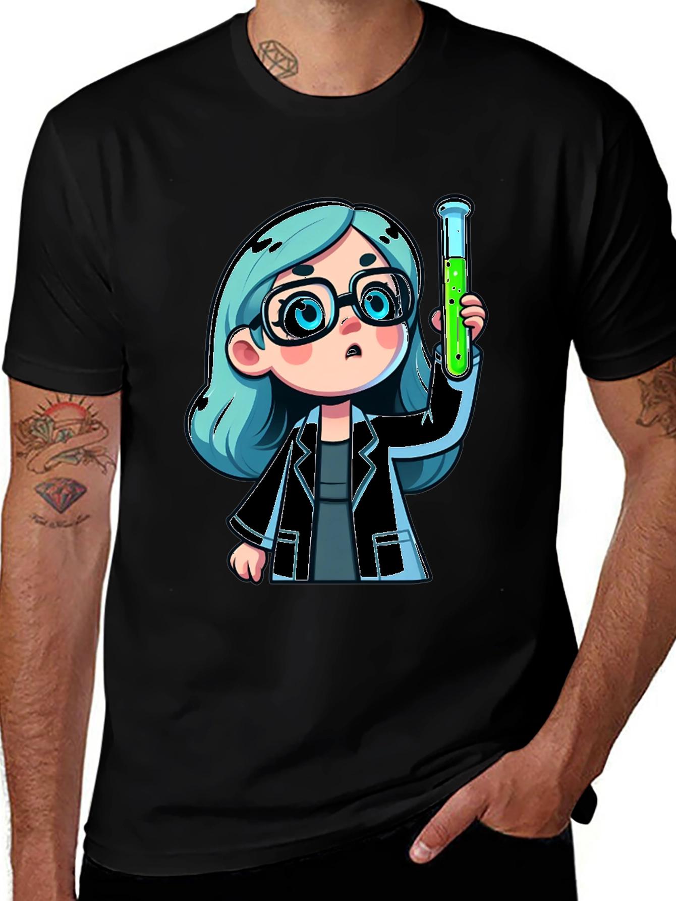 Scientist Cartoon Graphic Tee