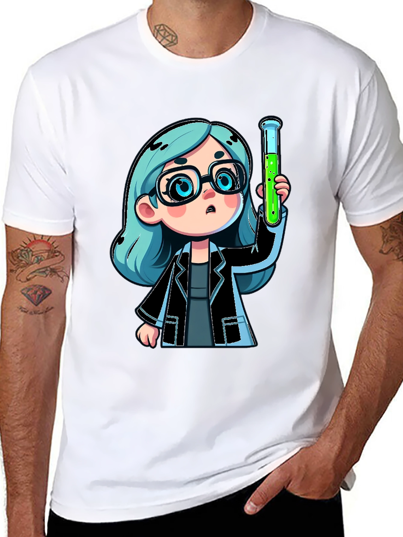 Scientist Cartoon Graphic Tee