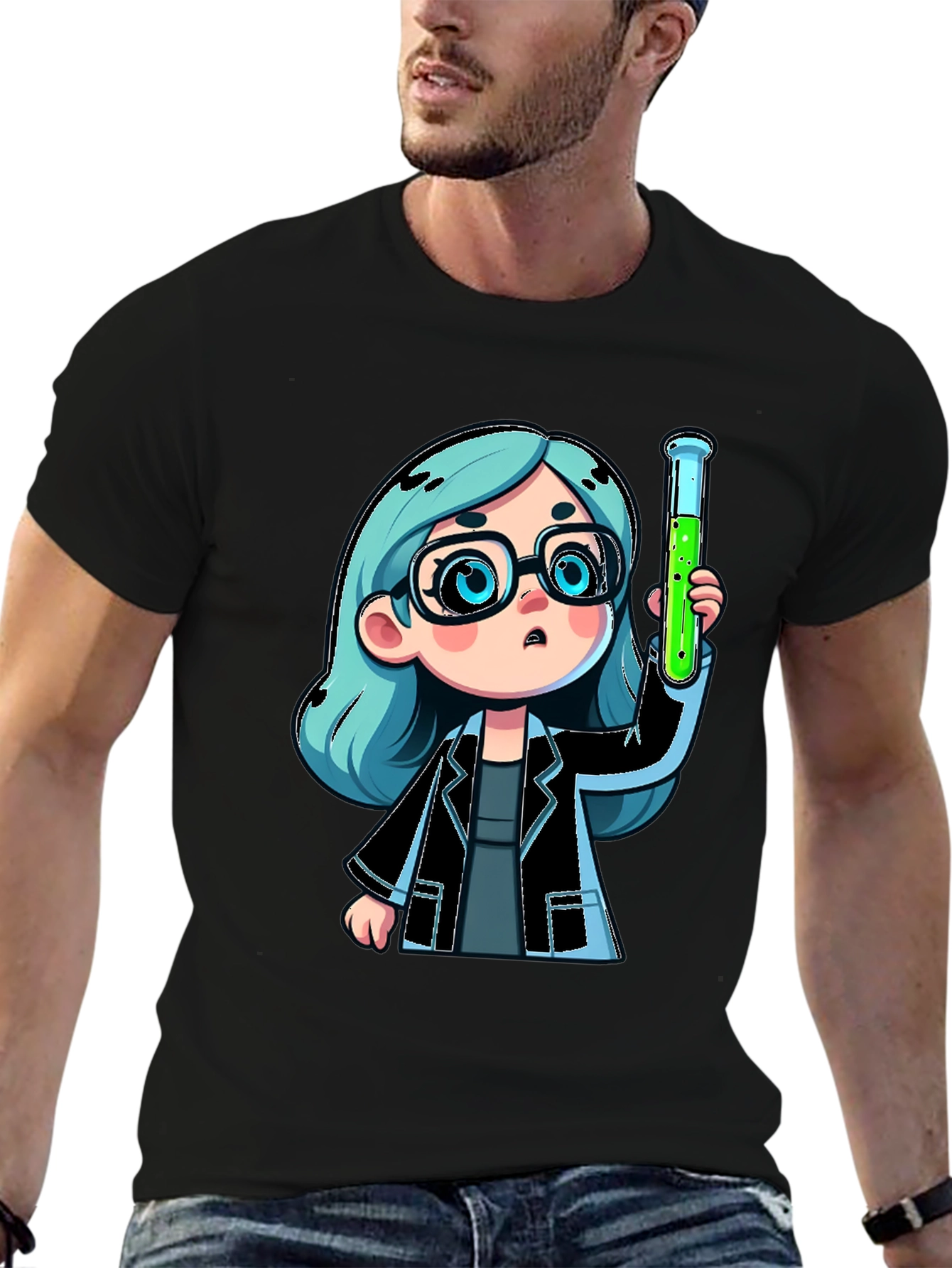 Scientist Cartoon Graphic Tee