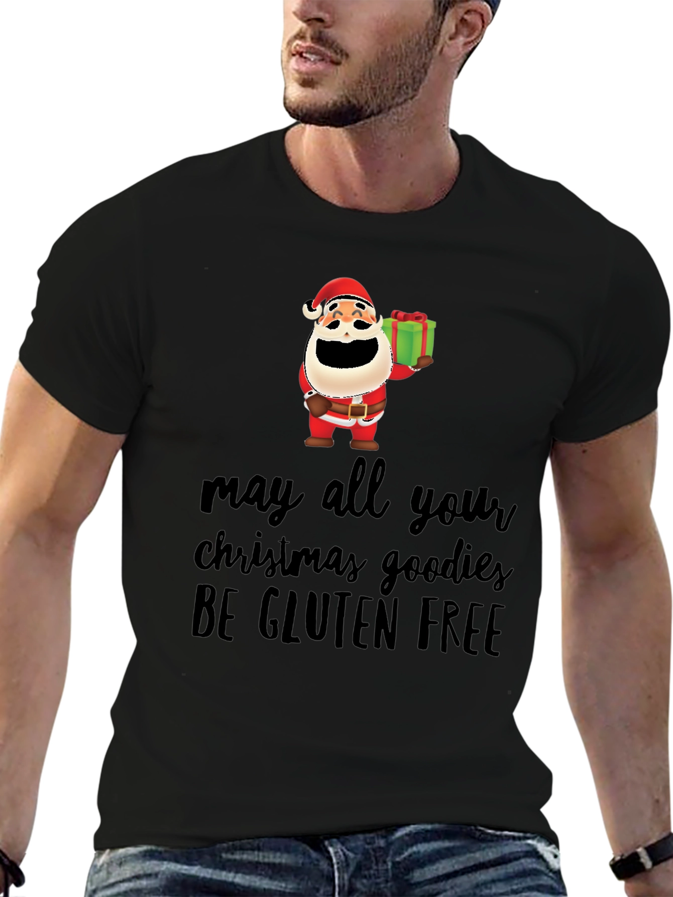 Funny Gluten-Free Christmas Santa T-Shirt