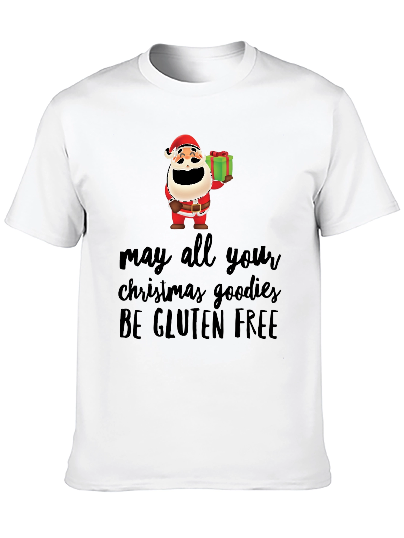 Funny Gluten-Free Christmas Santa T-Shirt