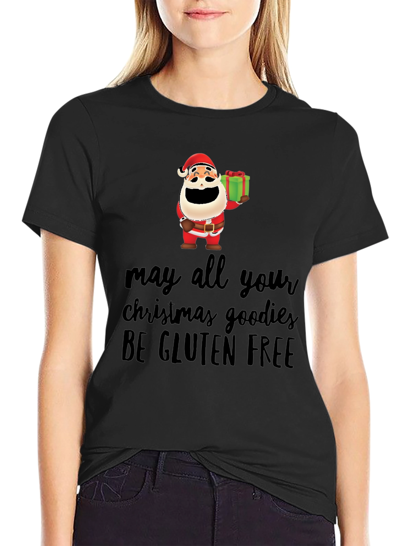Funny Gluten-Free Christmas Santa T-Shirt