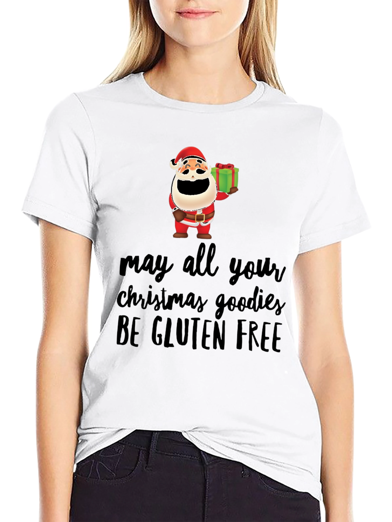 Funny Gluten-Free Christmas Santa T-Shirt